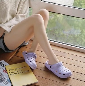 Damskie letnie chodaki croksy fioletowe