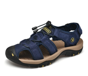 Sandały męskie skórzane z zakrytymi palcami 