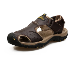 Sandały męskie skórzane z zakrytymi palcami