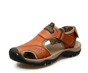 Sandały męskie skórzane z zakrytymi palcami