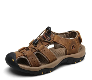 Sandały męskie skórzane z zakrytymi palcami