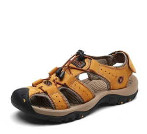 Sandały męskie skórzane z zakrytymi palcami