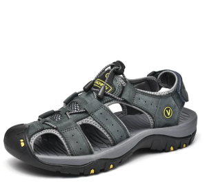 Sandały męskie skórzane z zakrytymi palcami