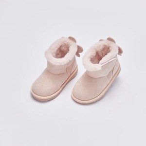 Buty śniegowce dziecięce zamszowe ocieplane z pluszem 