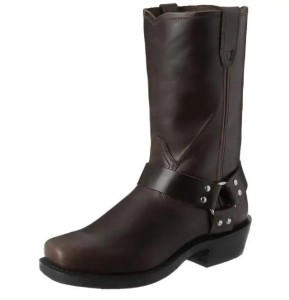 Męskie buty kowbojki do połowy łydki w stylu retro Ciemny Brąz