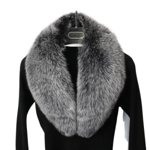 Elegancki Szal futrzany z naturalnego futra Luksusowy otulacz na zimę