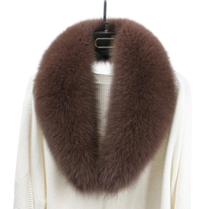 Elegancki Szal futrzany z naturalnego futra Luksusowy otulacz na zimę