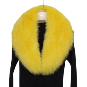 Elegancki Szal futrzany z naturalnego futra Luksusowy otulacz na zimę