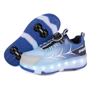 Buty dziecięce LED z kółkami – świecące sneakersy na rolkach USB