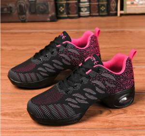 Damskie Buty Treningowe do Jazzu i Fitness – Sneakersy Taneczne z Poduszką Powietrzną