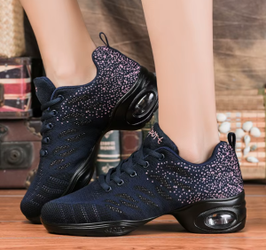 Damskie Buty Treningowe do Jazzu i Fitness – Sneakersy Taneczne z Poduszką Powietrzną