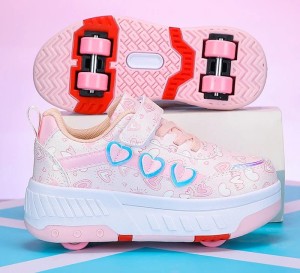 Buty z Rolkami 2w1 dla Dziewczynki – Rolki w Podeszwie Butorolki dla dzieci