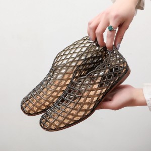 Baleriny Galaretki Ażurowe – Gumowe Sandały Damskie Slip-On