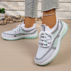 Lekkie Damskie Sneakersy Sportowe – Oddychające Buty Casualowe z Siateczki, Wygodne Obuwie Codzienne