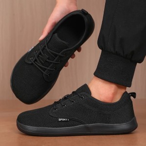 Męskie Buty Sportowe z Szerokim Noskiem Oddychające Sneakersy Casual, Lekkie Obuwie z Siatką